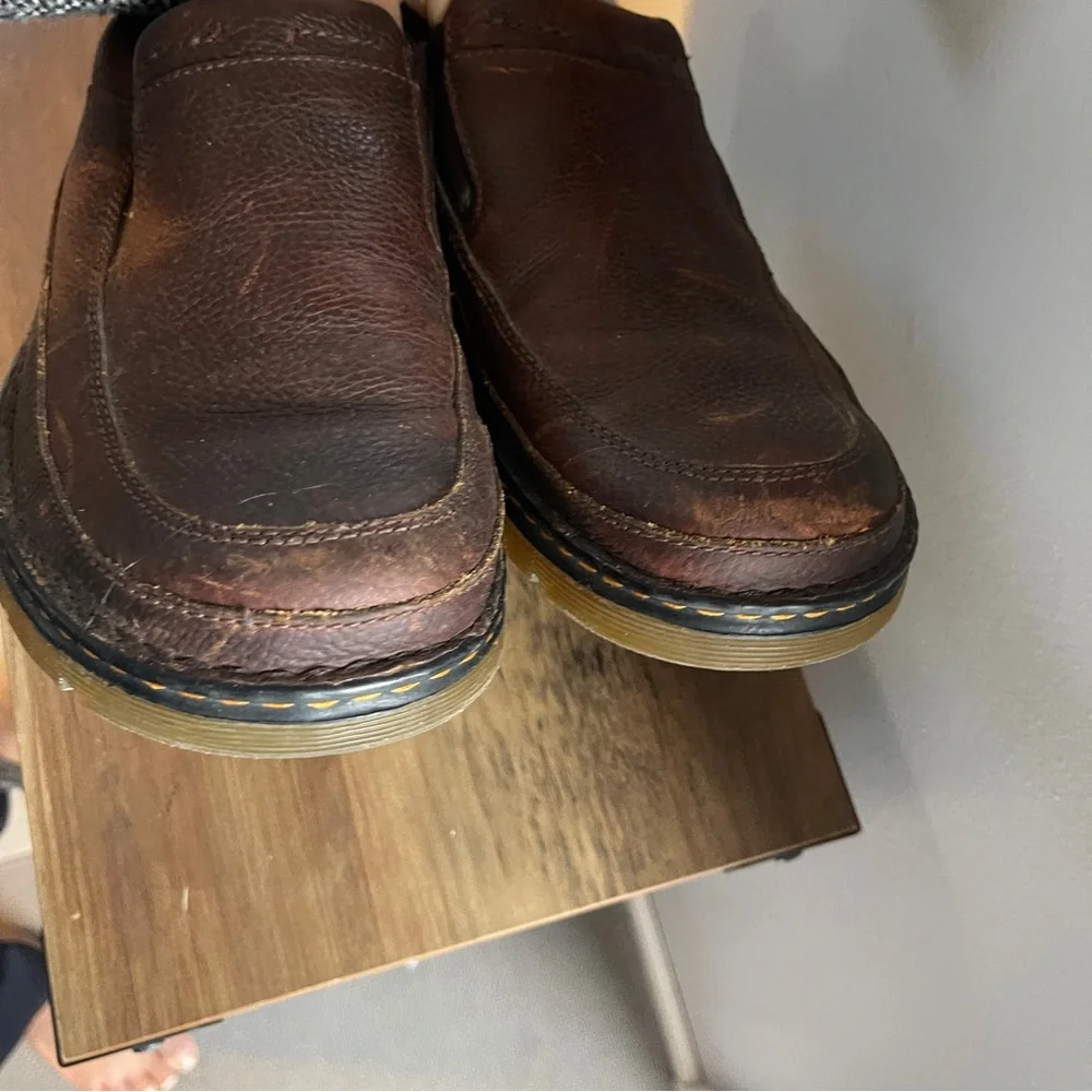 Dr Martens Pebbled Brown Leather Loafers 11198 Men's Size 12 M